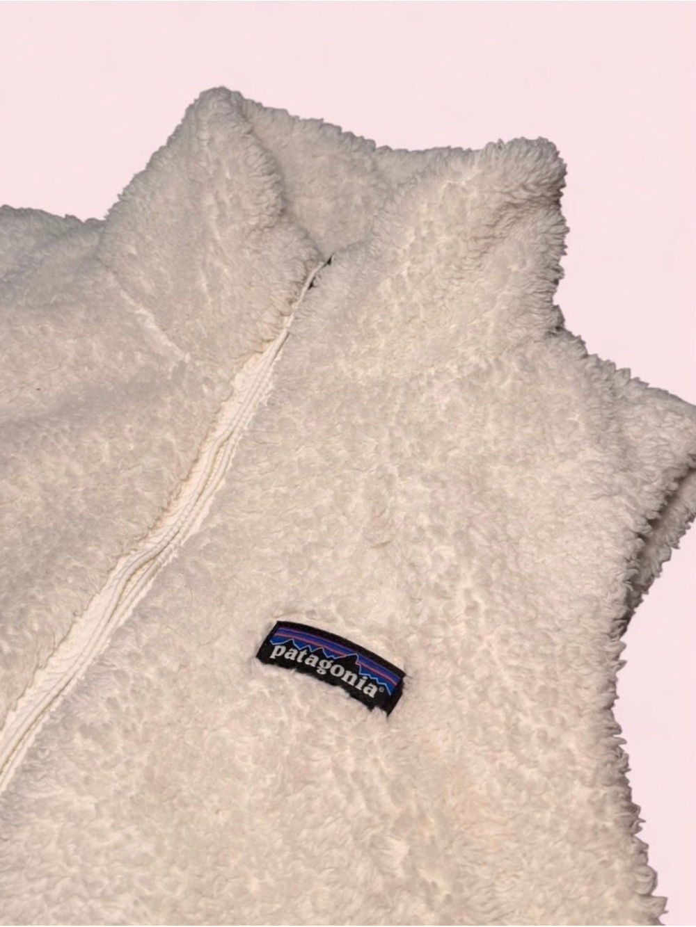 Patagonia Los Gatos Fleece Vest Birch White Women’s M Sherpa Teddy Gorpcore - Picture 3 of 9